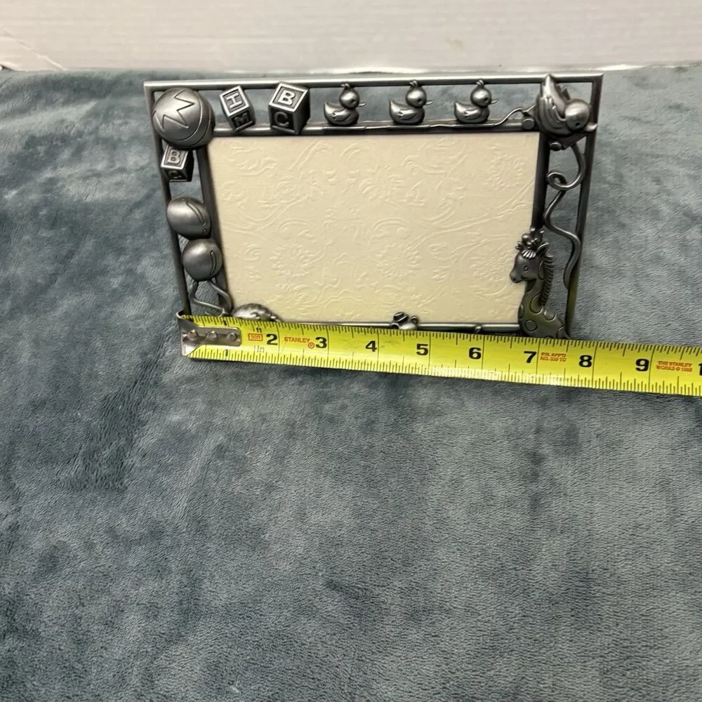 HomeTrends Baby Photo Frame Pewter Landscape Orientation